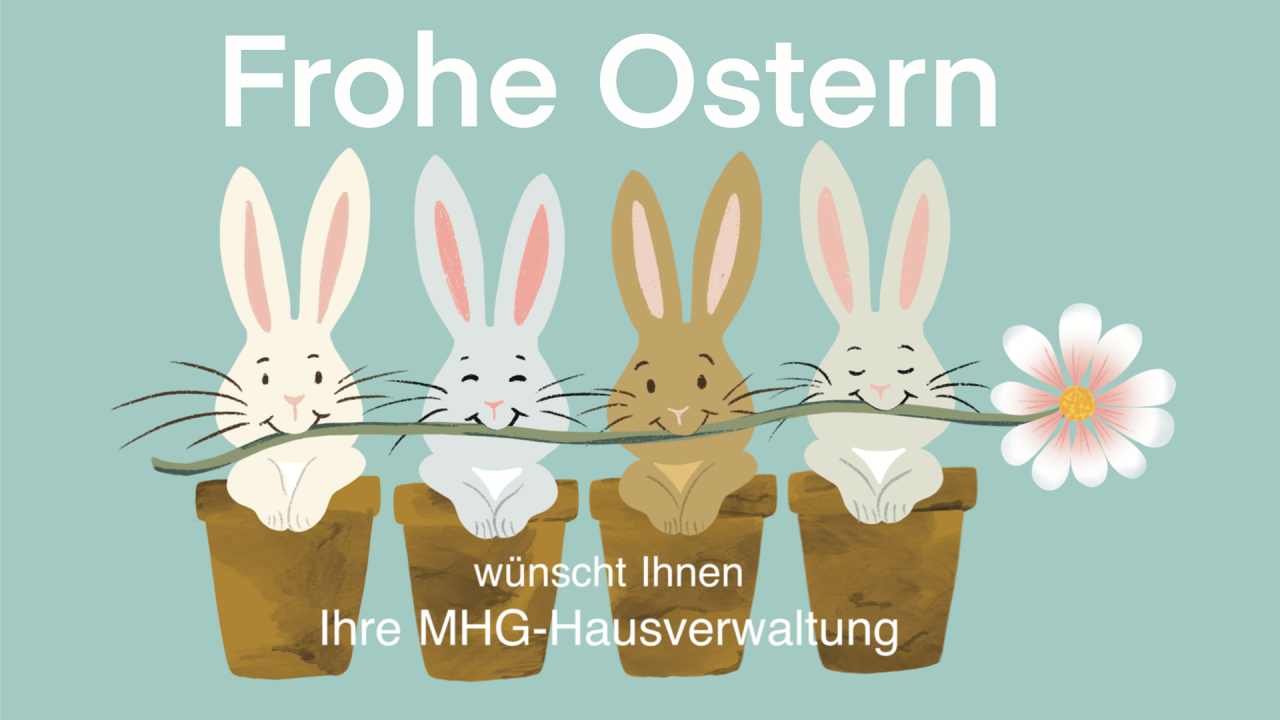 Ostergrüße mit Osterhasen